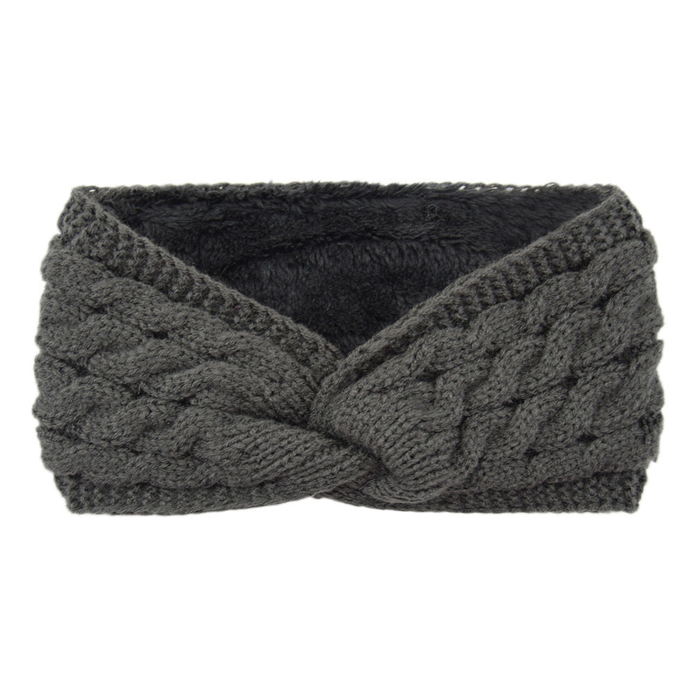 Knitted Cross Twist Headband