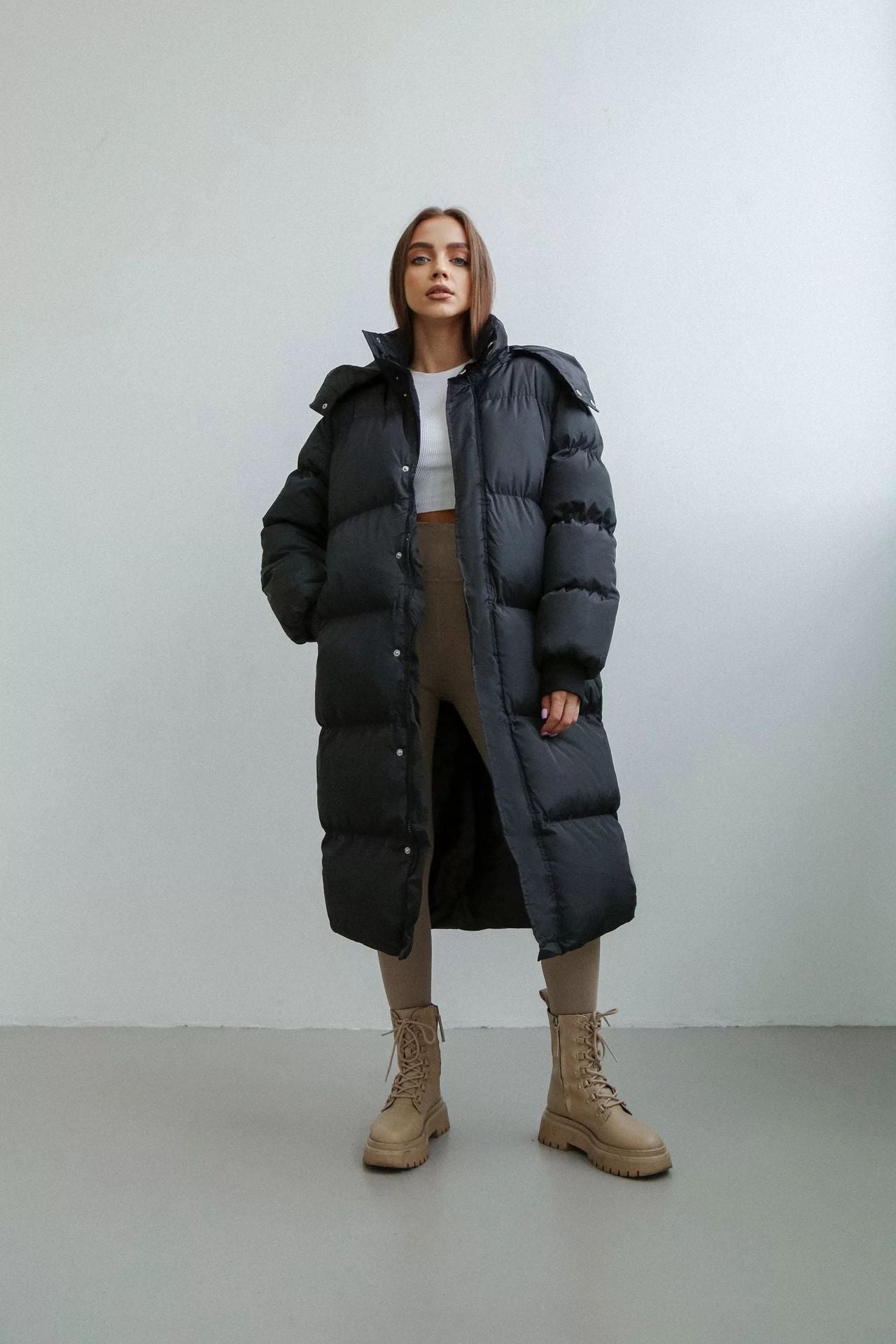 Women's Casual Autumn And Winter Long Loose-fitting Jacket