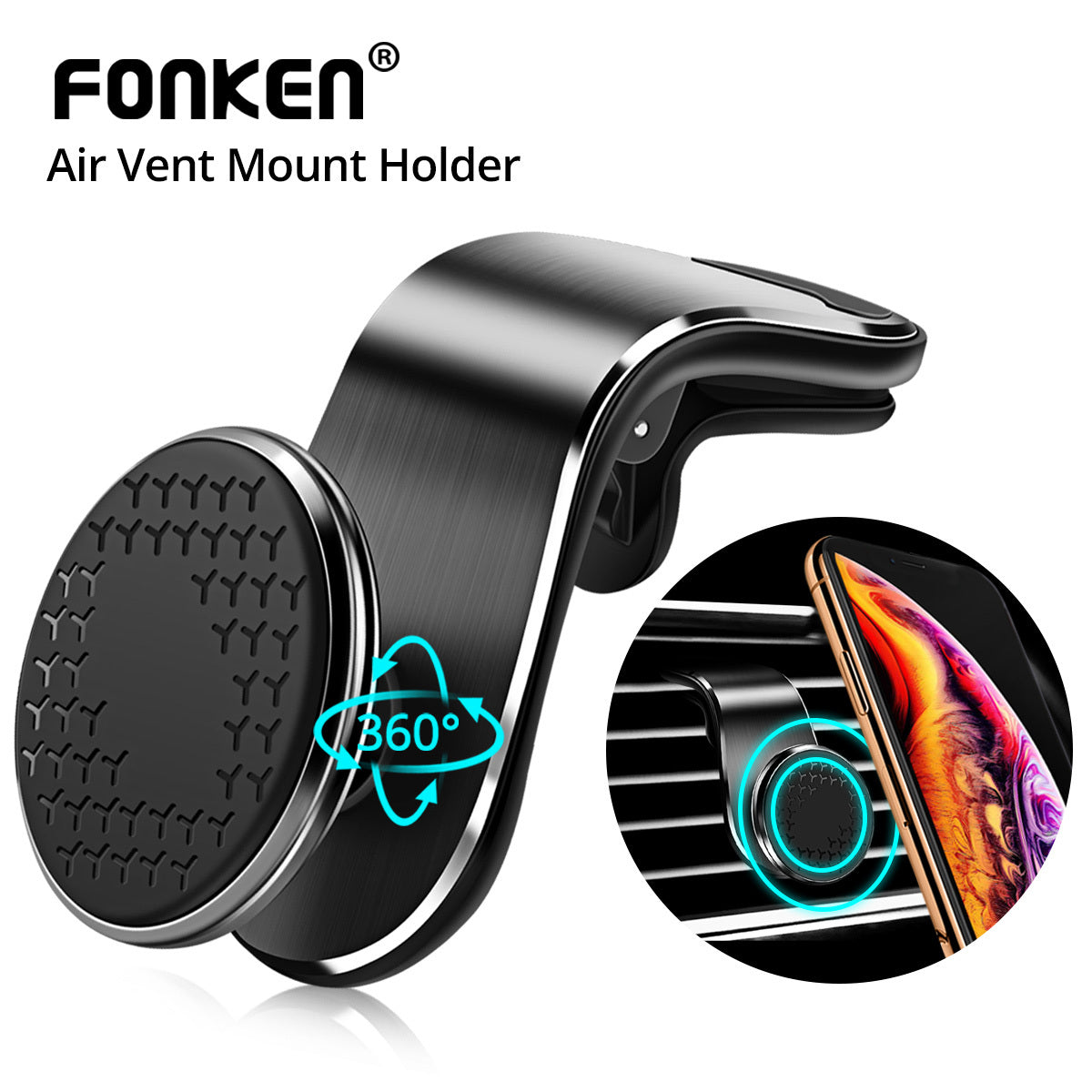 Magnetic Car Phone Holder With Air Vent Magnet