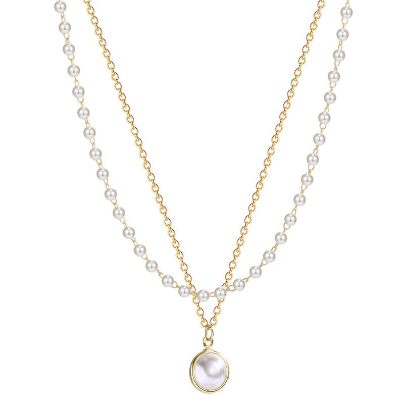 Elegant Double-layer Pearls Necklace