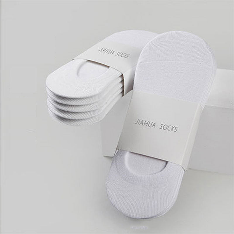 5 pcs Women's Silicone Low Top Invisible Socks