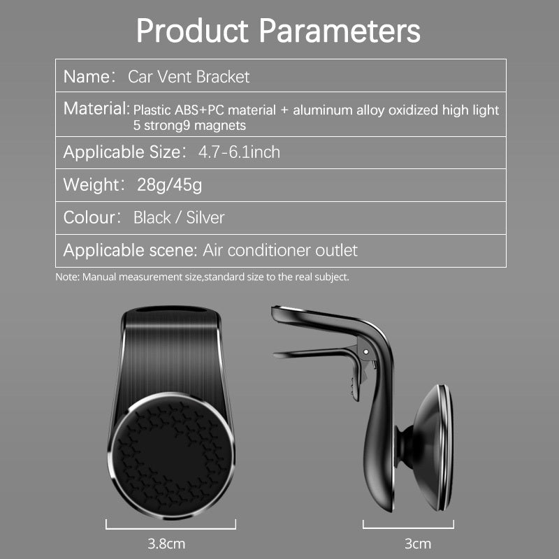 Magnetic Car Phone Holder With Air Vent Magnet