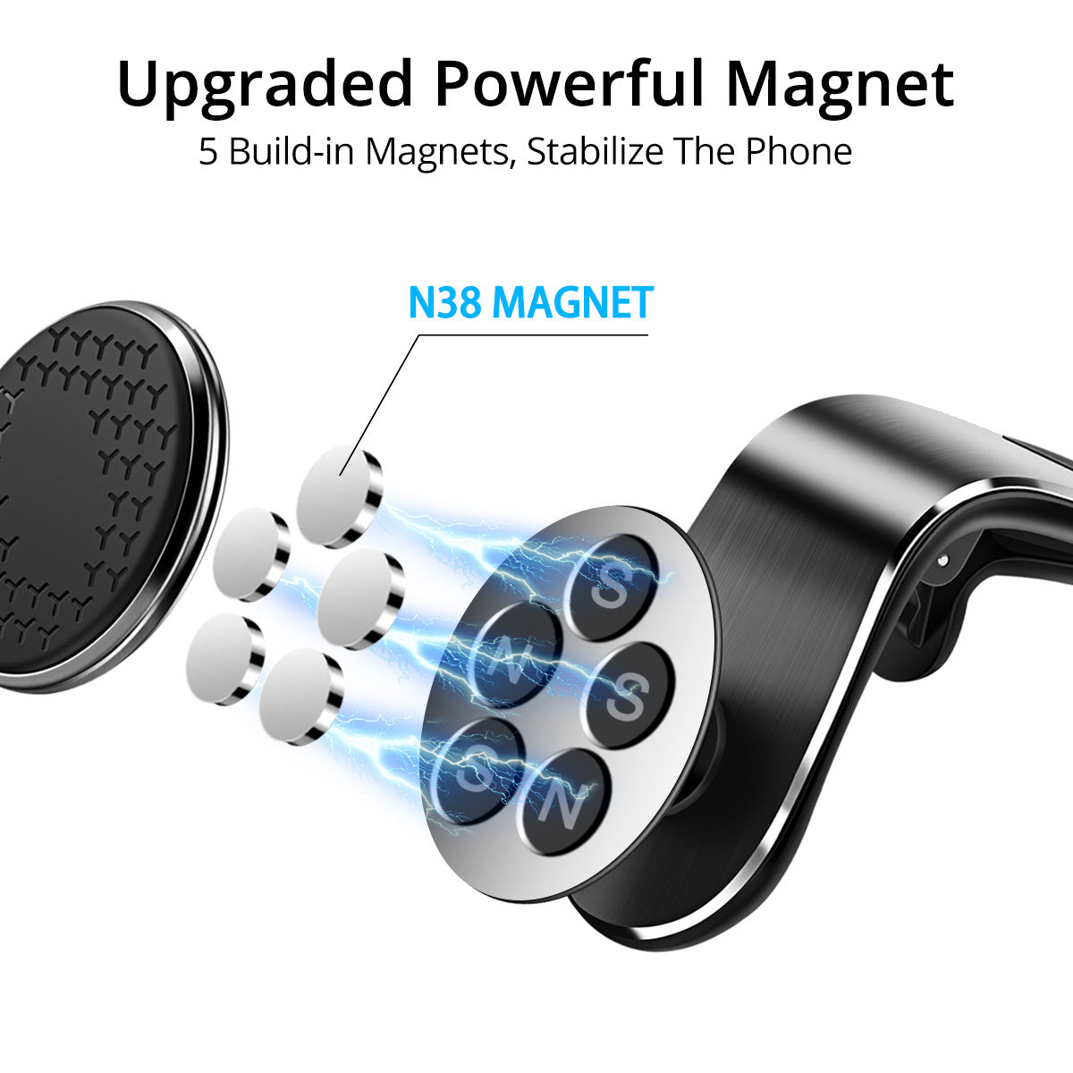 Magnetic Car Phone Holder With Air Vent Magnet