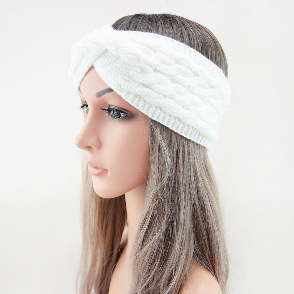 Knitted Cross Twist Headband