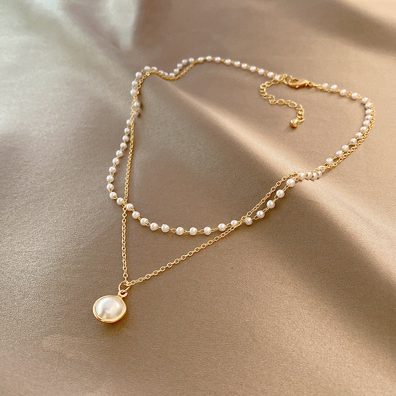 Elegant Double-layer Pearls Necklace