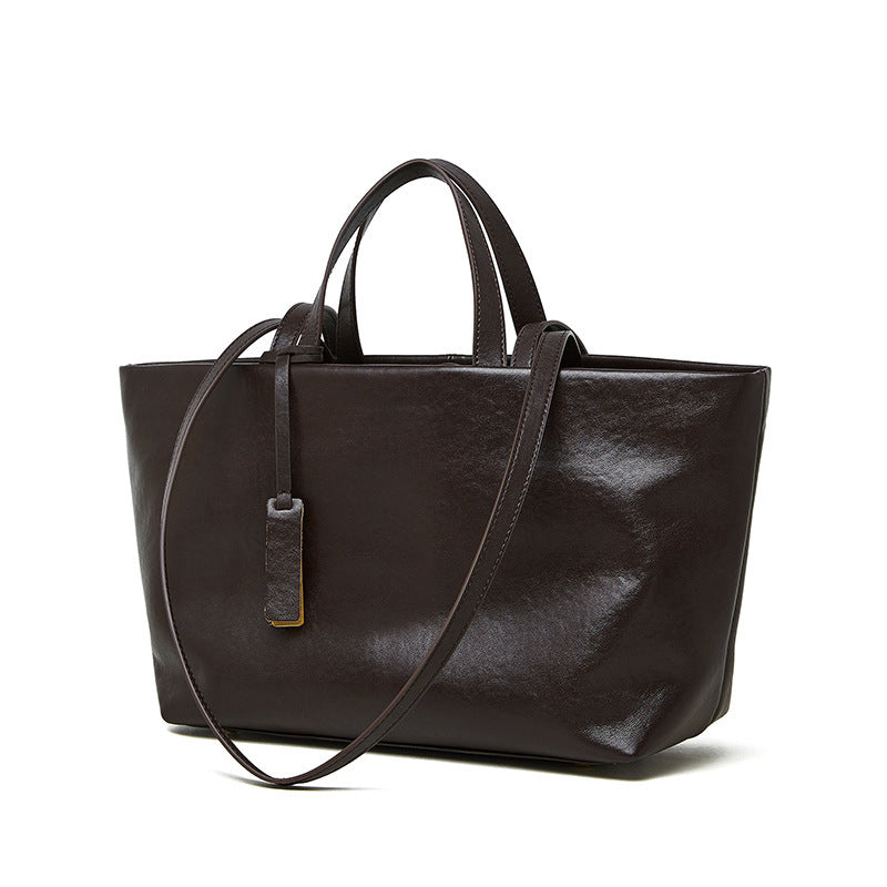 Genuine Leather Retro Underarm Bag One Shoulder For Women