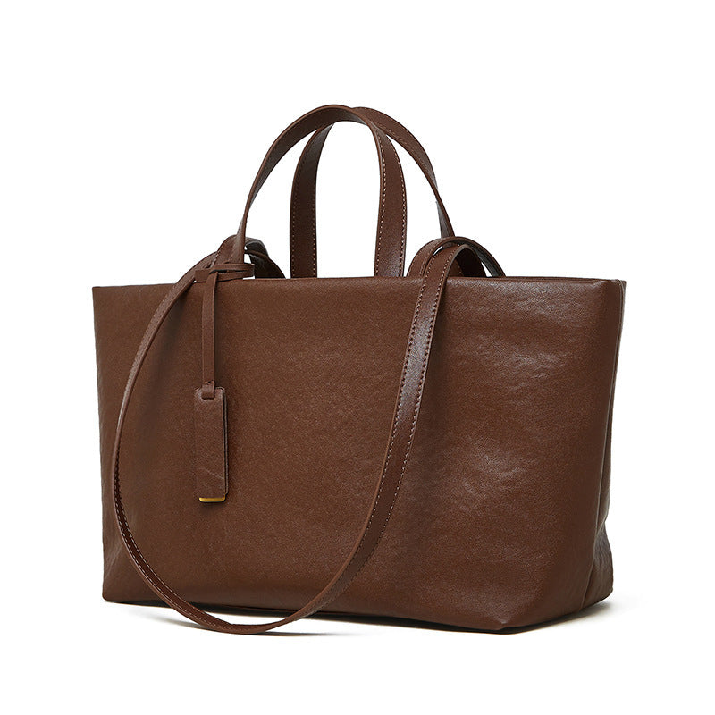 Genuine Leather Retro Underarm Bag One Shoulder For Women