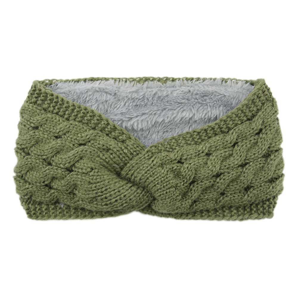 Knitted Cross Twist Headband