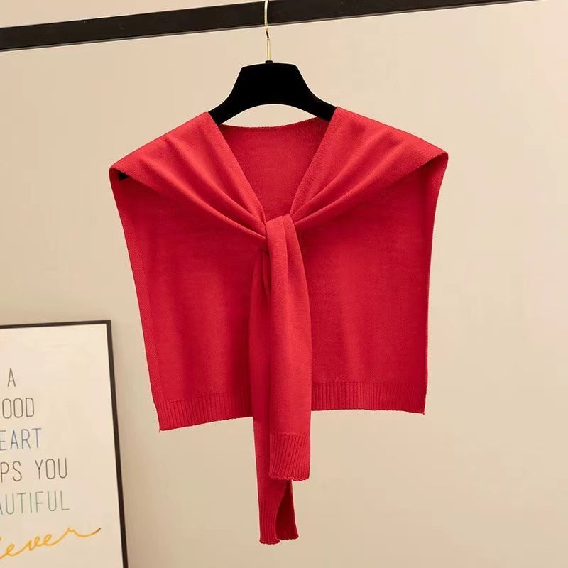 Knitted Striped Shawl High-end Outer Match