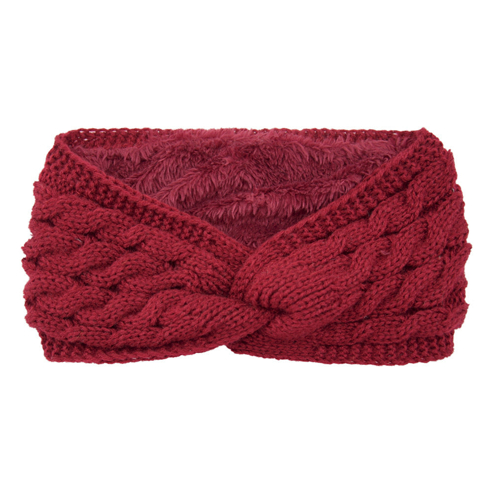Knitted Cross Twist Headband
