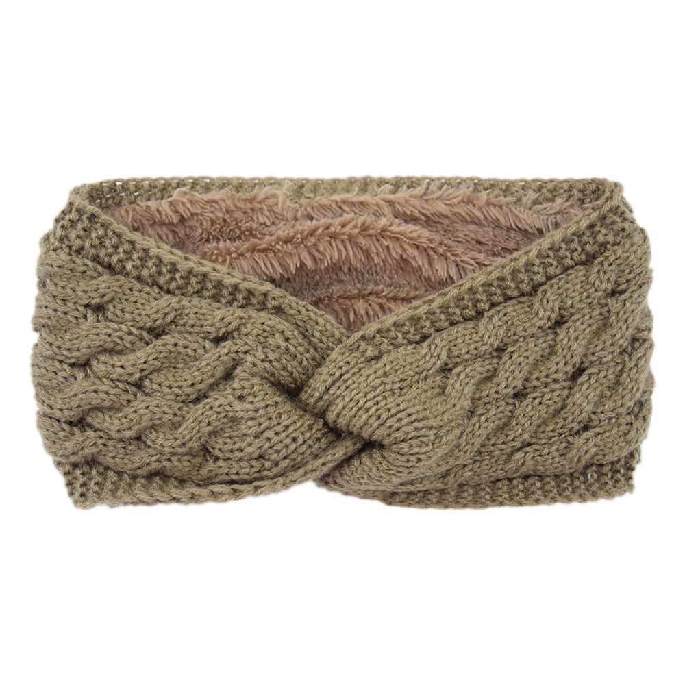 Knitted Cross Twist Headband