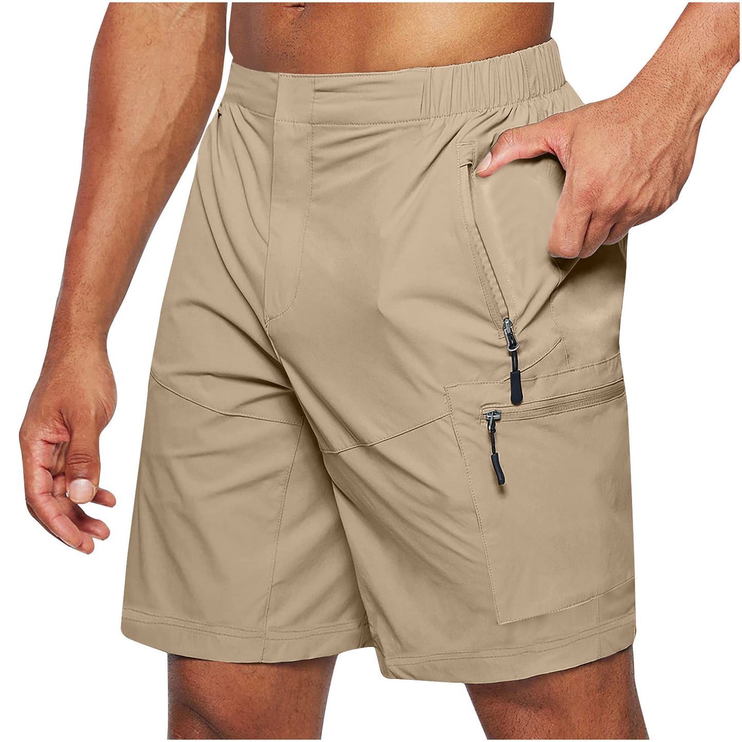 Men's Elastic Waist Strap Knee-Lenght Summer Shorts