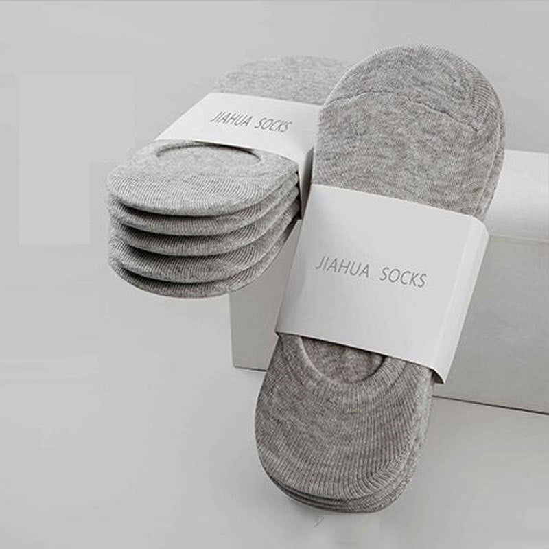 5 pcs Women's Silicone Low Top Invisible Socks