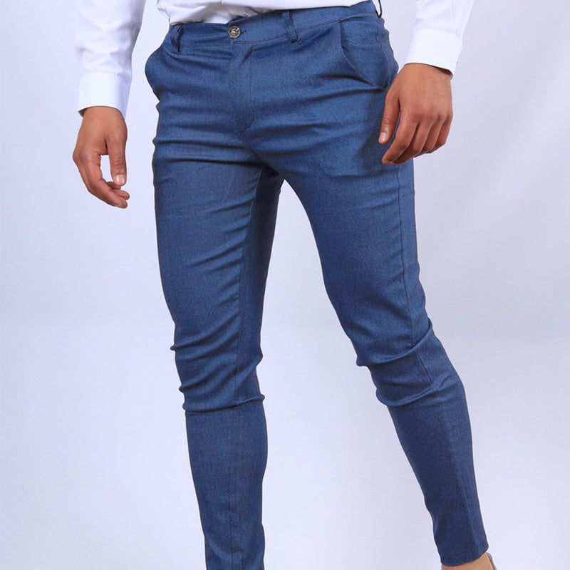 Super Stretchy Men's Skinny Fit Trousers Pants