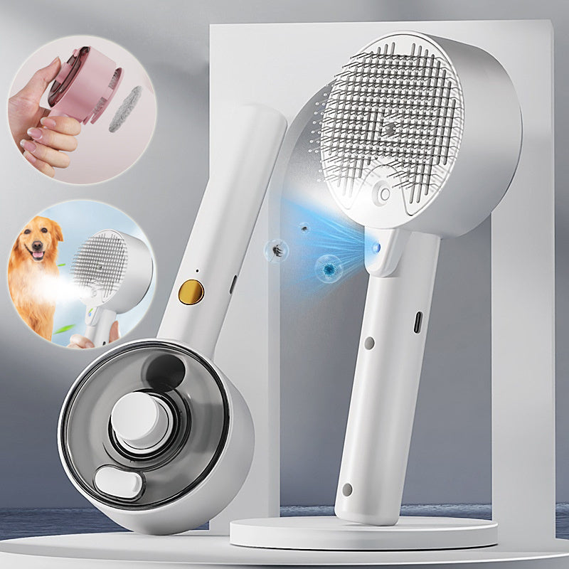 Animal Hair Remover Steam Brush For Dogs and Cats