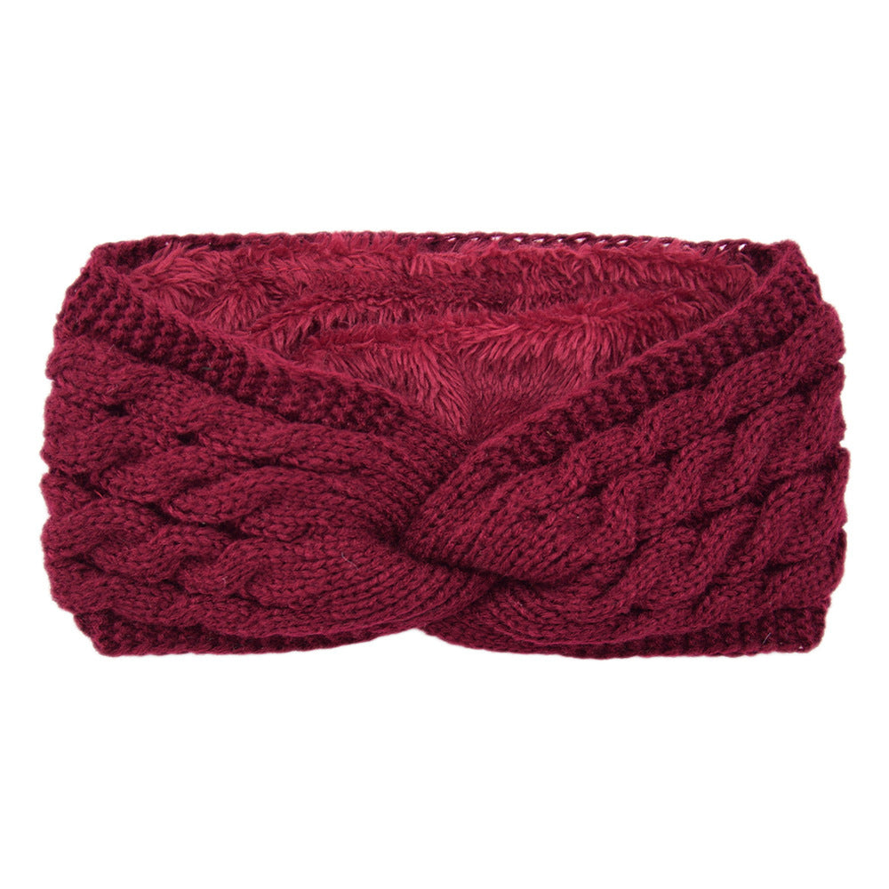 Knitted Cross Twist Headband