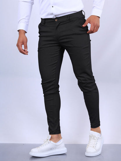 Super Stretchy Men's Skinny Fit Trousers Pants