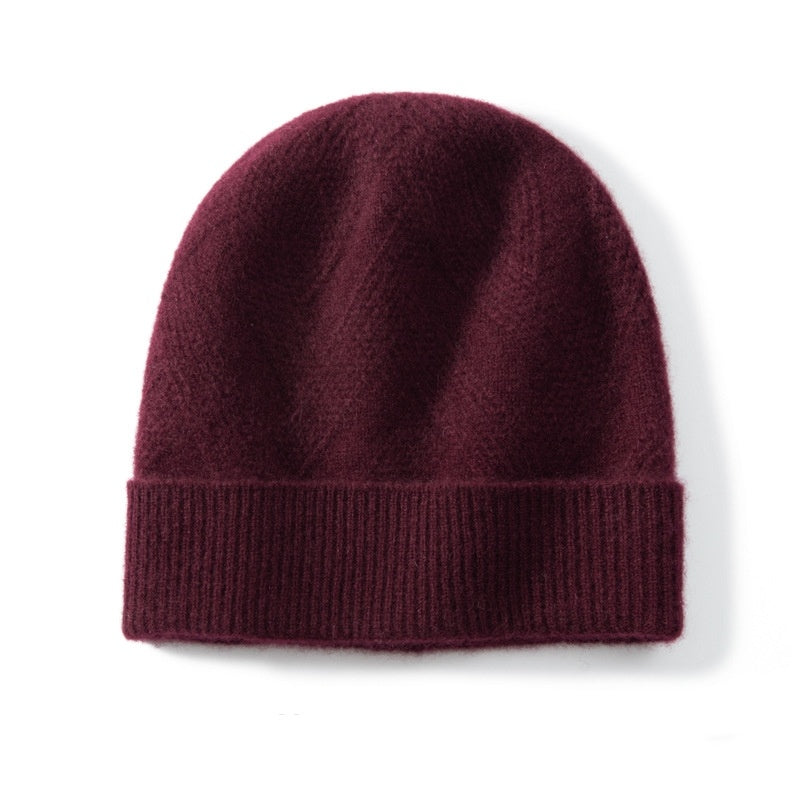 Pure Cashmere Wool Knitted Women's Hat