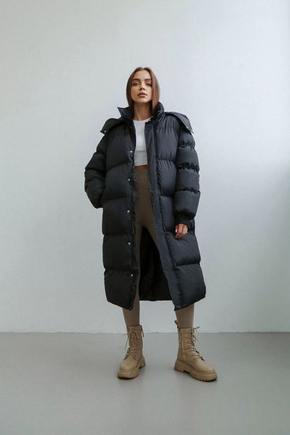 Women's Casual Autumn And Winter Long Loose-fitting Jacket