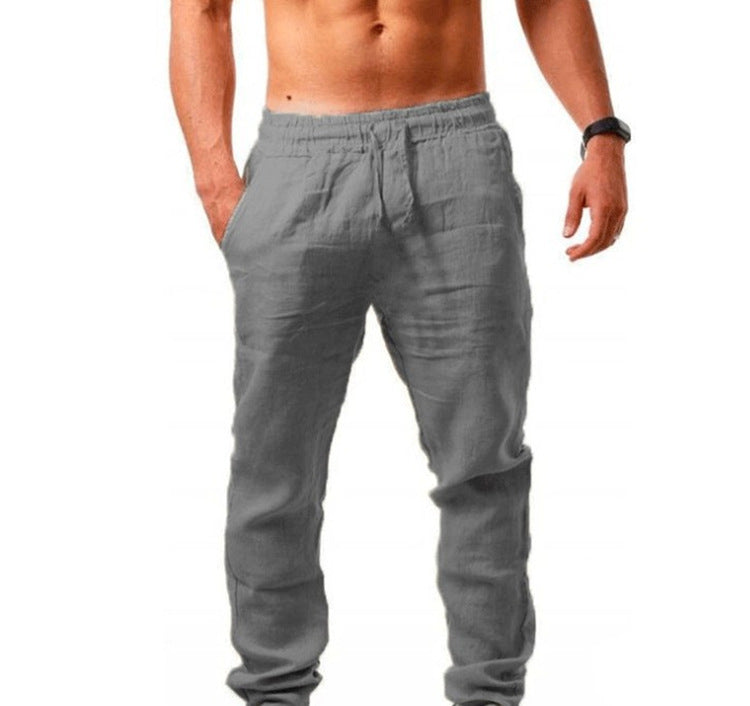 Breathable Cotton And Linen Loose Casual Joggers