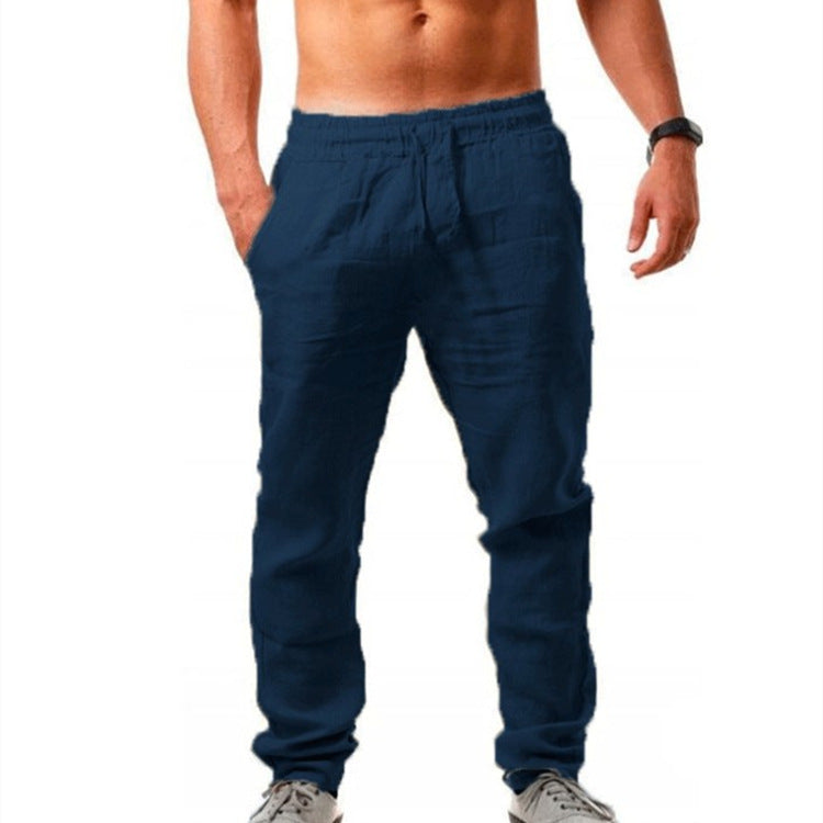 Breathable Cotton And Linen Loose Casual Joggers