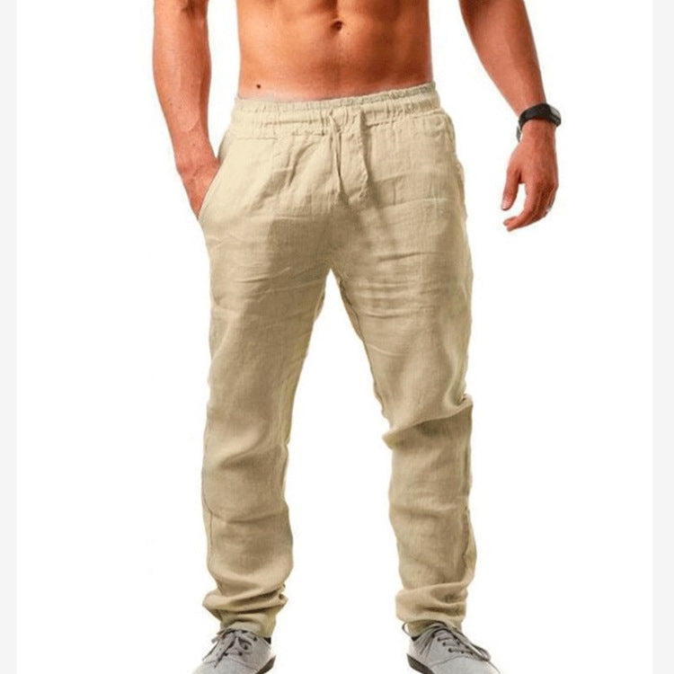 Breathable Cotton And Linen Loose Casual Joggers