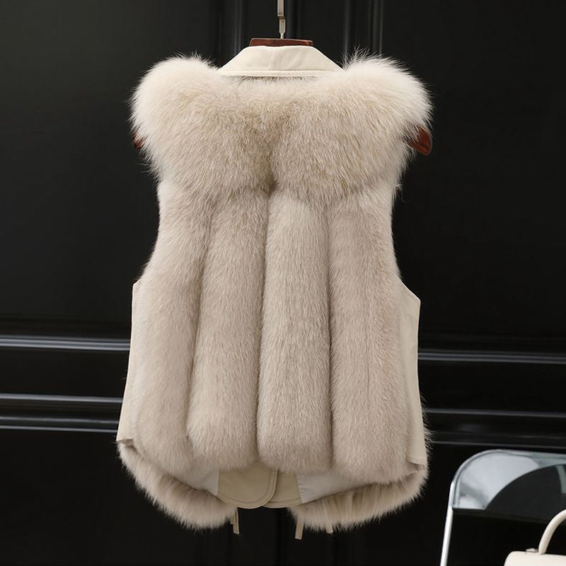 Short Autumn And Winter Fur Vest For Women