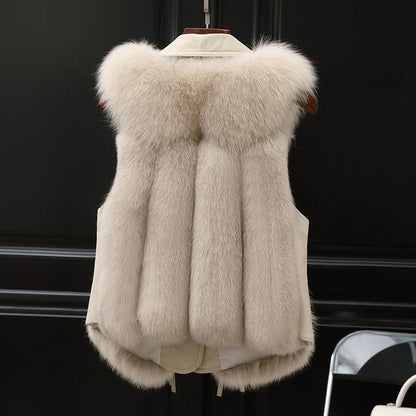 Short Autumn And Winter Fur Vest For Women