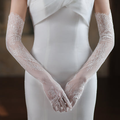 Fairy White Lace Bride Gloves