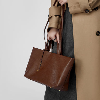Genuine Leather Retro Underarm Bag One Shoulder For Women