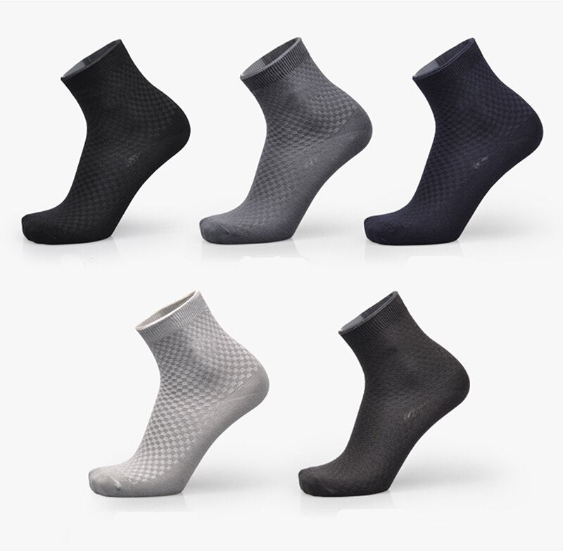 1pcs/ 5pcs/10pcs Men's Bamboo Fiber Socks