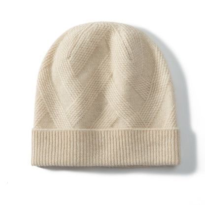 Pure Cashmere Wool Knitted Women's Hat