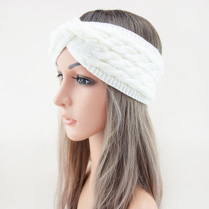 Knitted Cross Twist Headband