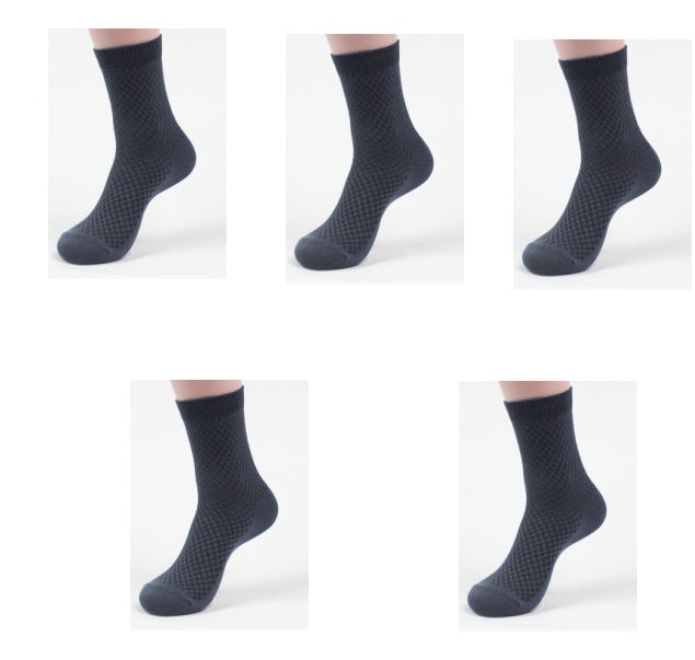 1pcs/ 5pcs/10pcs Men's Bamboo Fiber Socks