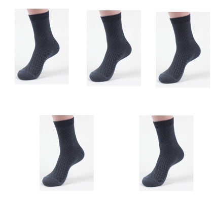 1pcs/ 5pcs/10pcs Men's Bamboo Fiber Socks