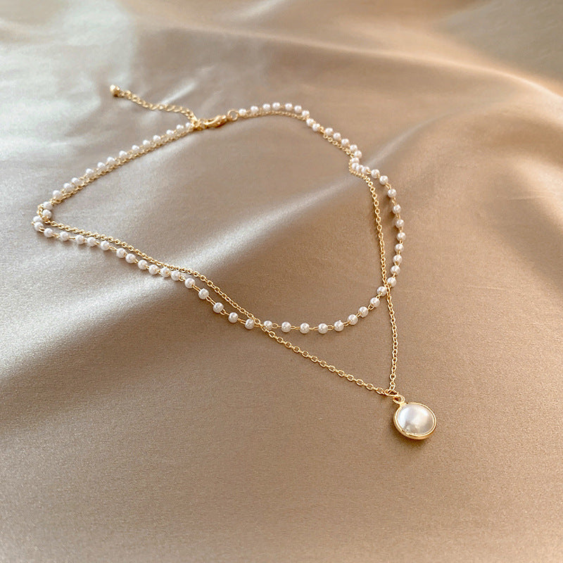 Elegant Double-layer Pearls Necklace