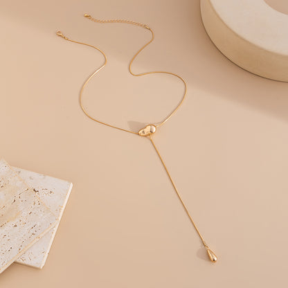 Classy CCB Water Drop Pendant Necklace