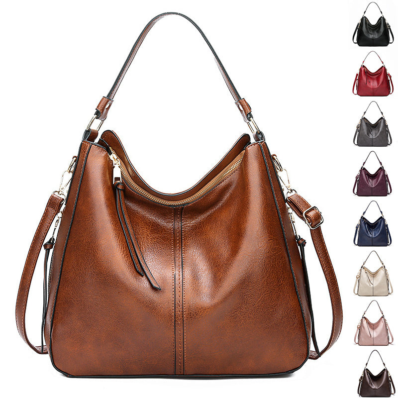 Hobos Zipper Bucket Bag With Adjustable Shoulder-strap Handbag For Women