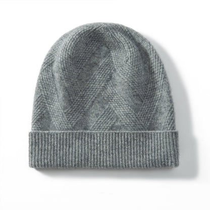 Pure Cashmere Wool Knitted Women's Hat