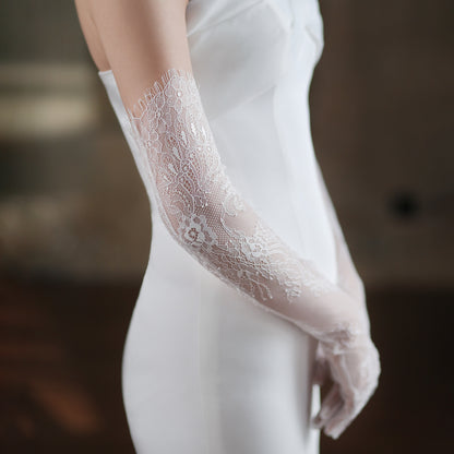 Fairy White Lace Bride Gloves
