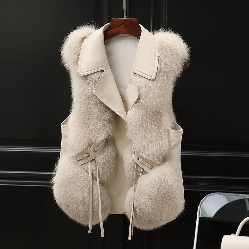 Short Autumn And Winter Fur Vest For Women