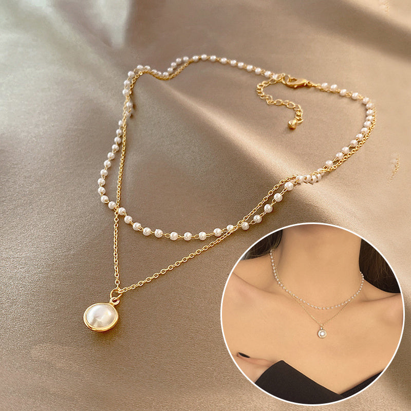 Elegant Double-layer Pearls Necklace
