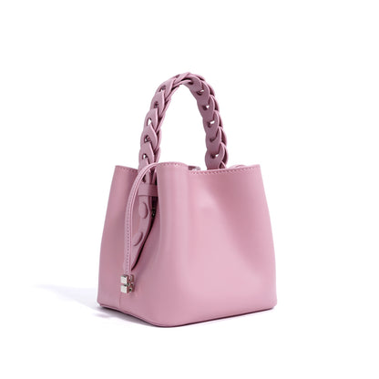 Hand-woven Mini Cross Body Bucket Bag For Women