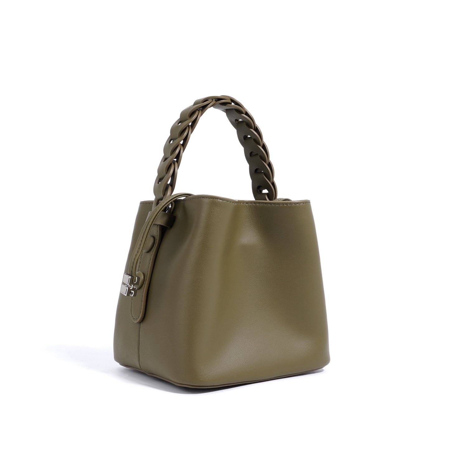Hand-woven Mini Cross Body Bucket Bag For Women