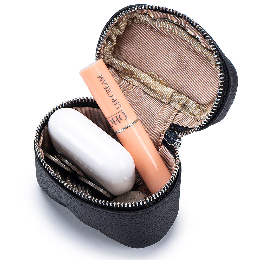 Leather Small Neck-hanging Coin Purse Simple And Portable