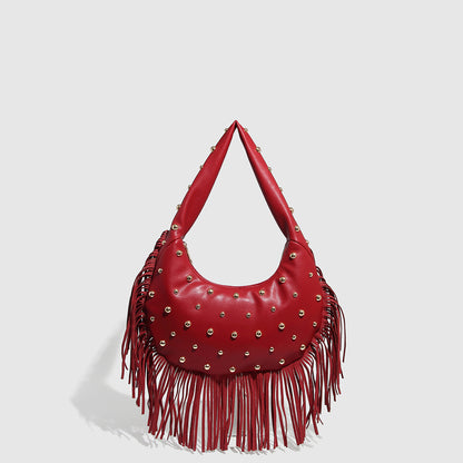 Retro Tassel Shoulder Handbag For Women