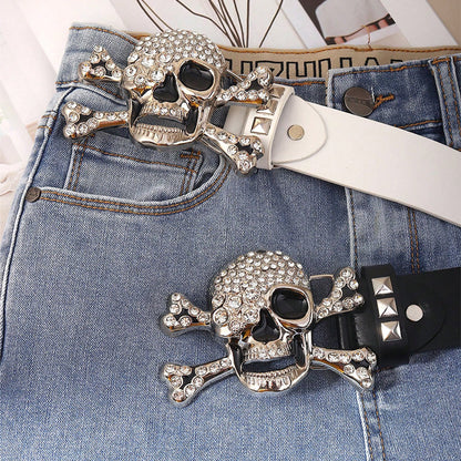 Beaded Skull Punk Rock Gothic Style Belt