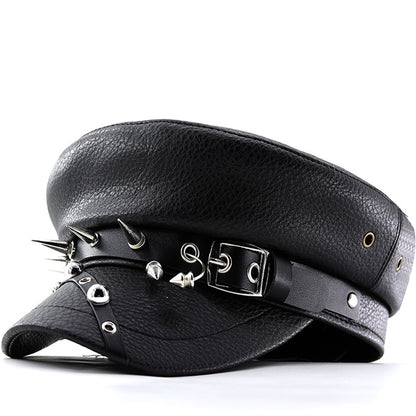 Men's And Women's Punk Rock Hip Hop Style Studded Beret