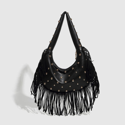 Retro Tassel Shoulder Handbag For Women