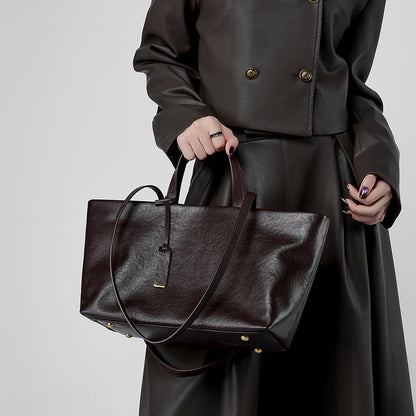 Genuine Leather Retro Underarm Bag One Shoulder For Women